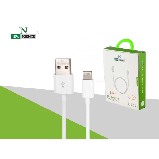 CABO NEW SCIENCE IPHONE 5G,6G USB DATA CABLE 2.1A 2.0M CABO NEW SCIENCE IPHONE 5G,6G USB DATA CABLE 2.1A 2.0M